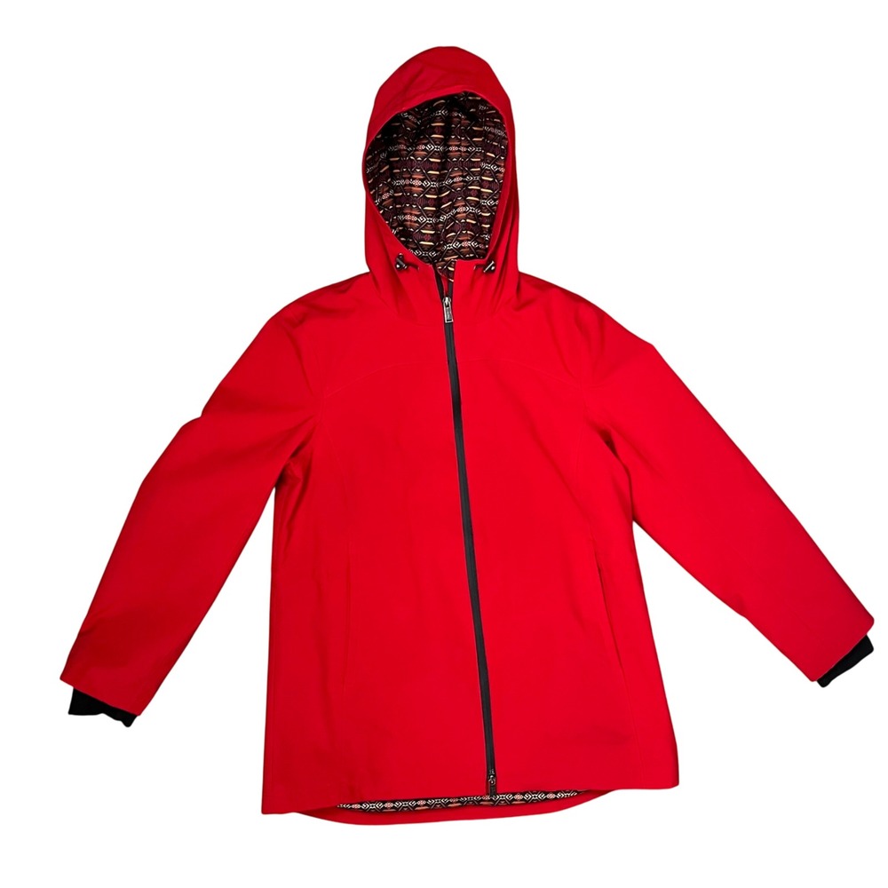 Pendleton Red Hooded‎ Jacket With Southwestern Print Lining M
